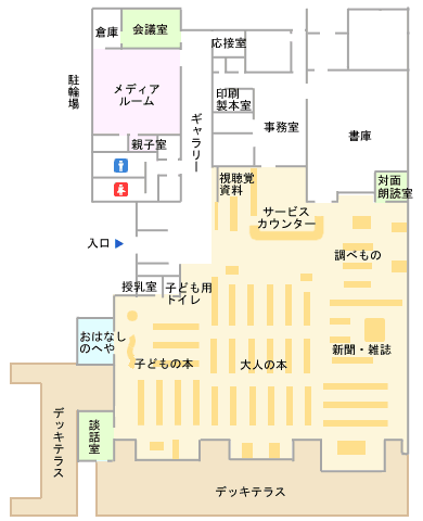 福崎町立図書館フロアマップ