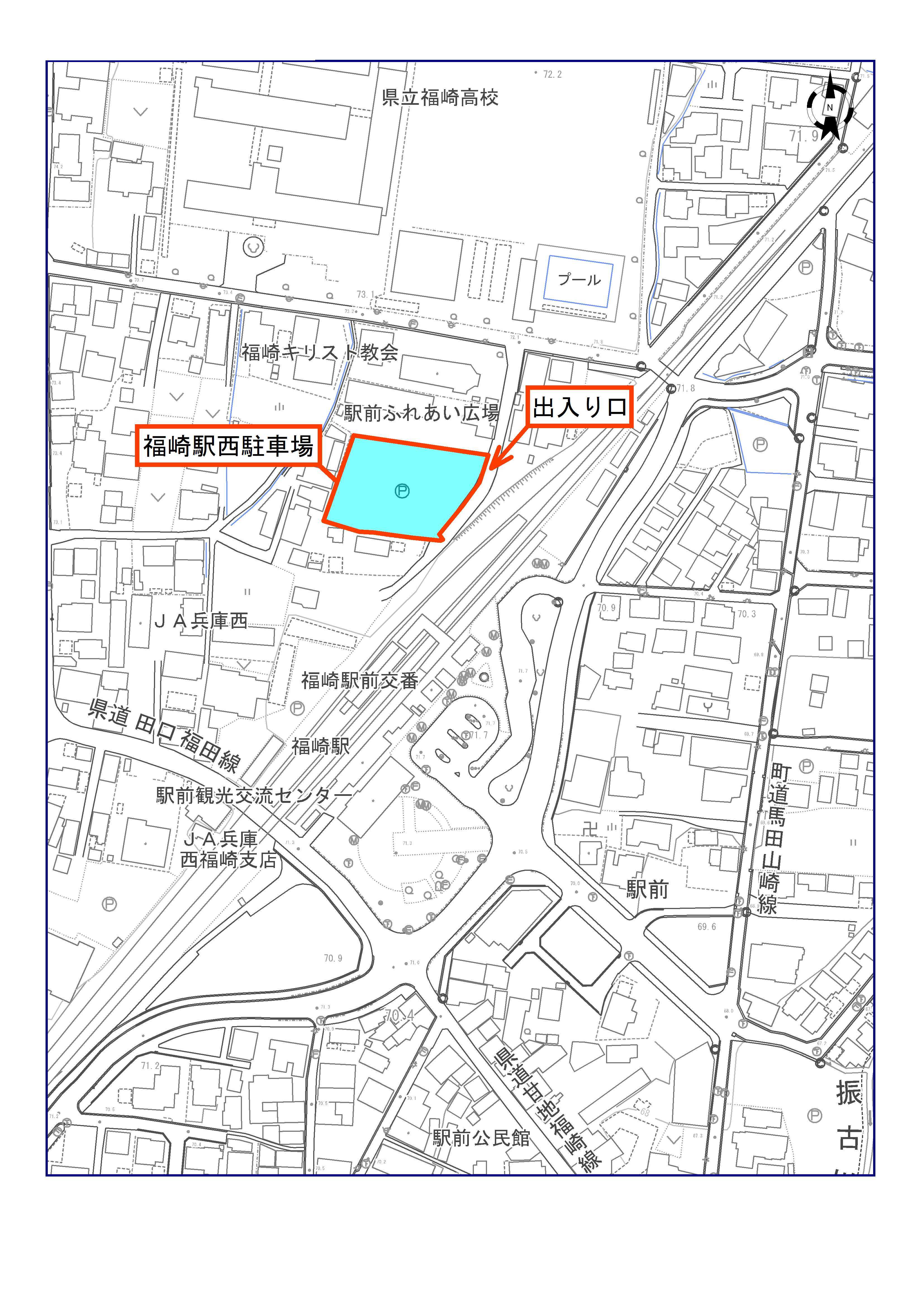 福崎駅西駐車場　位置図