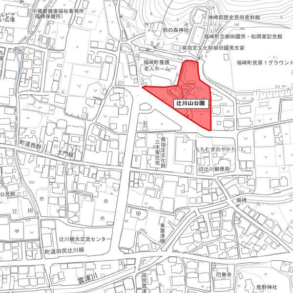 辻川山公園位置図