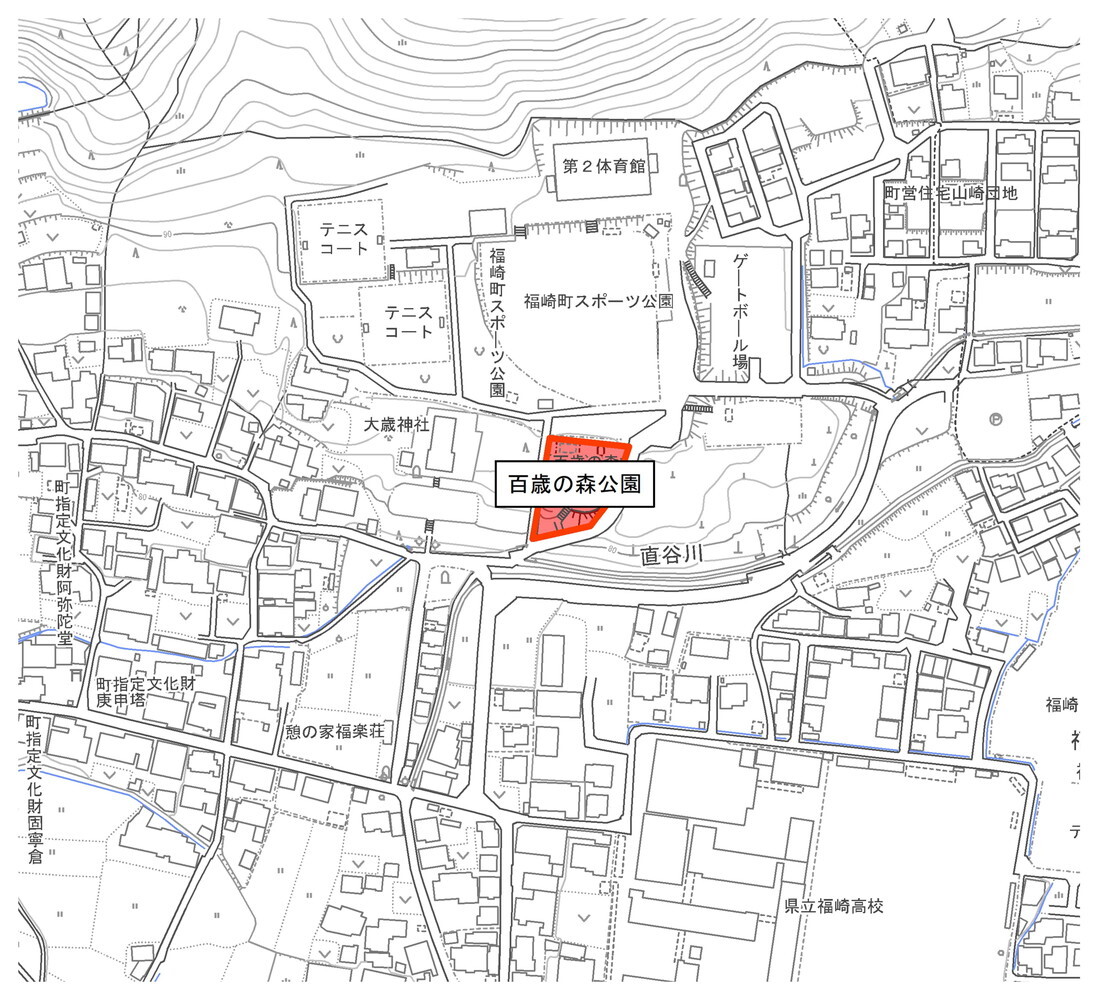 百歳の森公園位置図