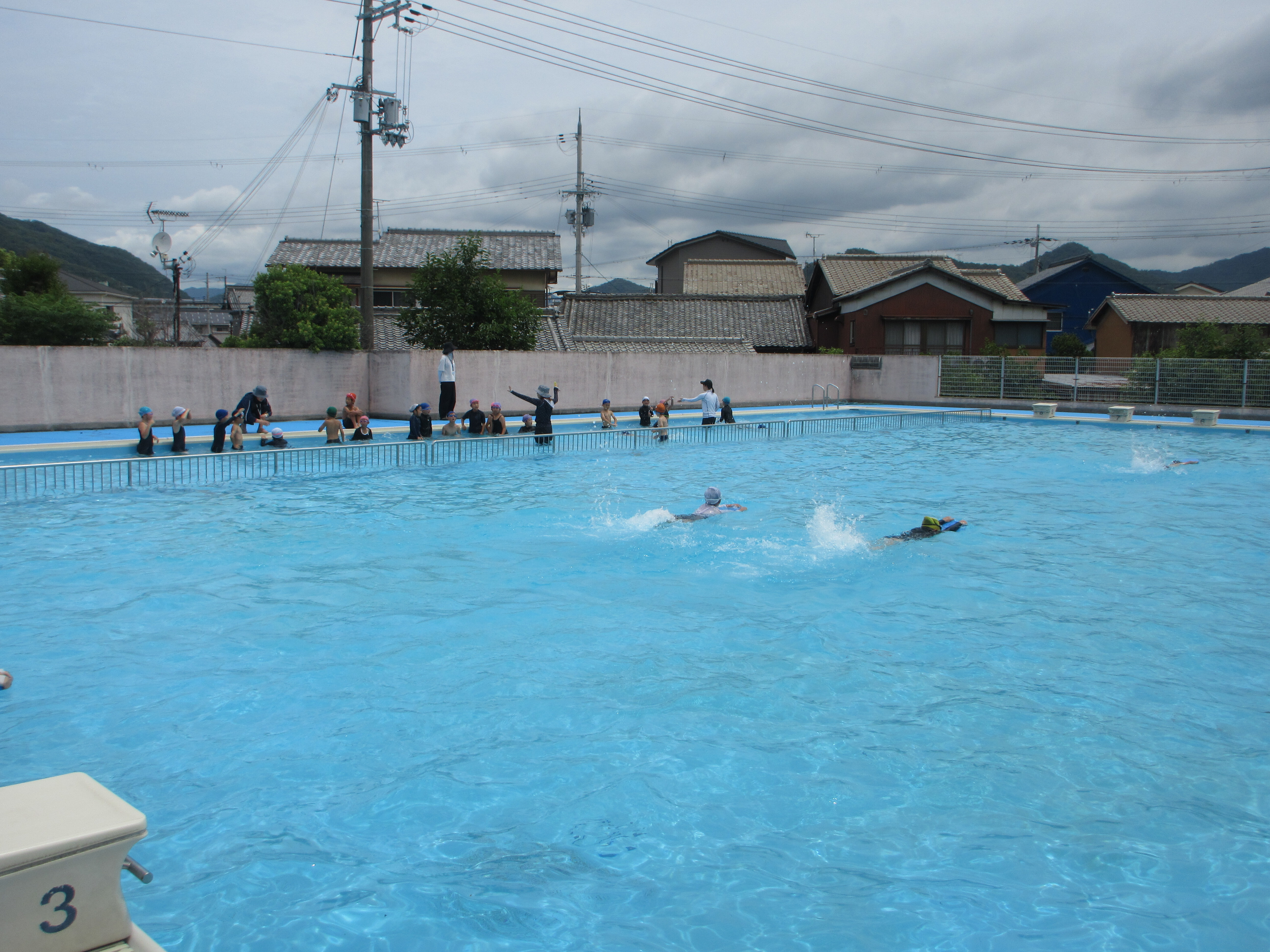グループに分かれた練習